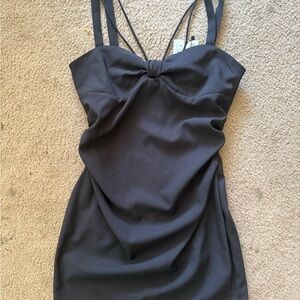 New with tags ZARA Elegant Black Strappy mini Dress  SMALL SEXY